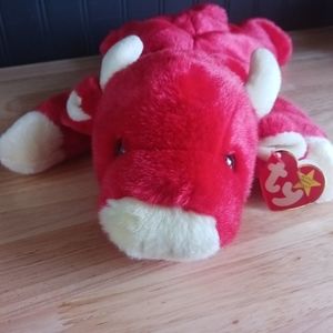Collectible, "Snort," the Bull, Retired Ty 1996 Beanie Buddy